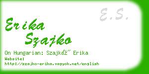 erika szajko business card